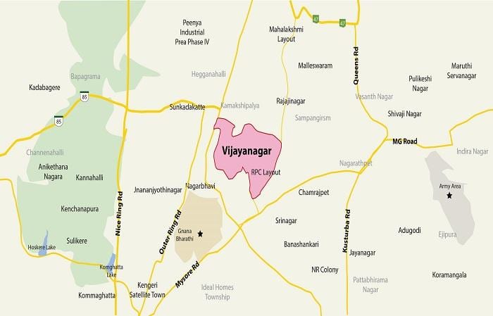 خريطة Vijayanagar بنغالور