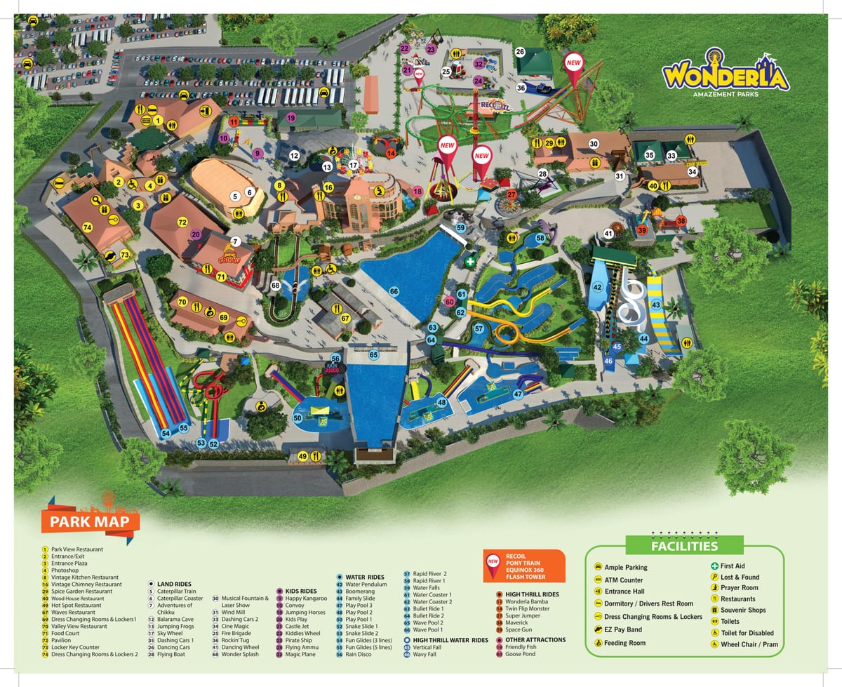 بنغالور Wonderla خريطة